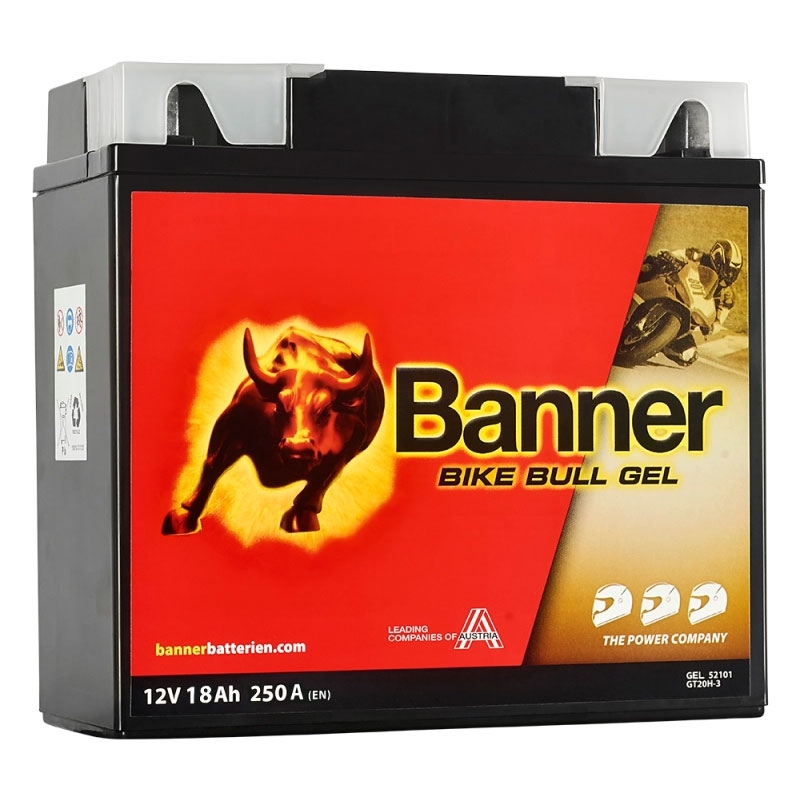 Gel-Motorradbatterie Banner Bike Bull GEL 521 01/BG12-19 - G12-19 12V, 18Ah, 250A
