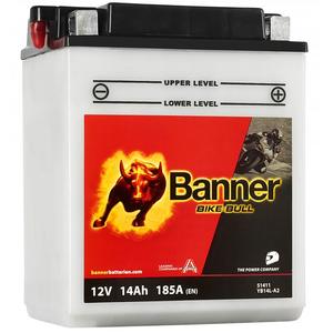 Blei-Säure-Motorradbatterie Banner Bike Bull 514 11/BB14L-A2 - YB14L-A2 12V, 14Ah, 185A