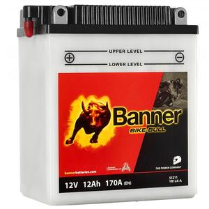 Blei-Säure-Motorradbatterie Banner Bike Bull 512 11/BB12A-A - YB12A-A 12V, 12Ah, 170A