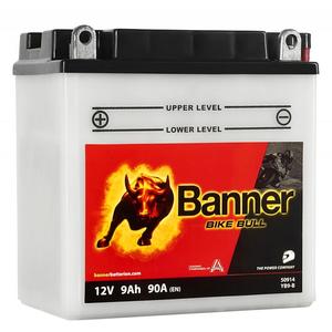 Blei-Säure-Motorradbatterie Banner Bike Bull 509 14/BB9-B - YB9-B 12V, 9Ah, 90A