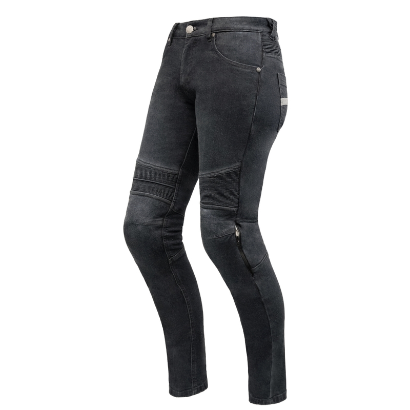 Kurze Damenjeans „Street Racer Spike II“ in Schwarz