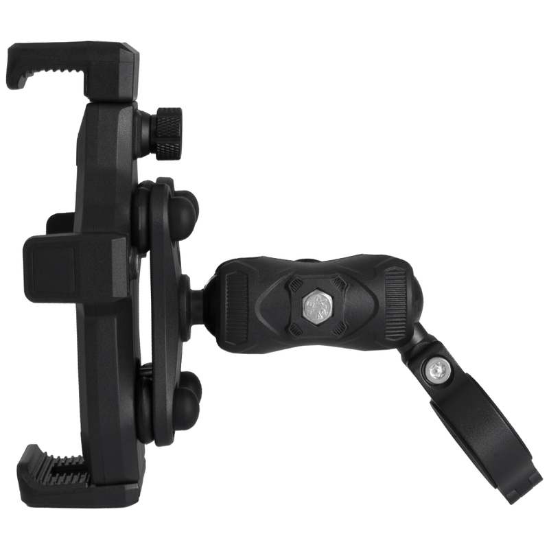 Antivibrations-Motorradhalterung mit Schloss MotoZem Grip PRO schwarz