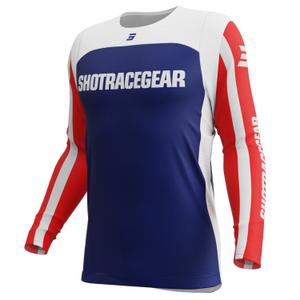 Motocross-Trikot Shot Contact Mythic blau-rot