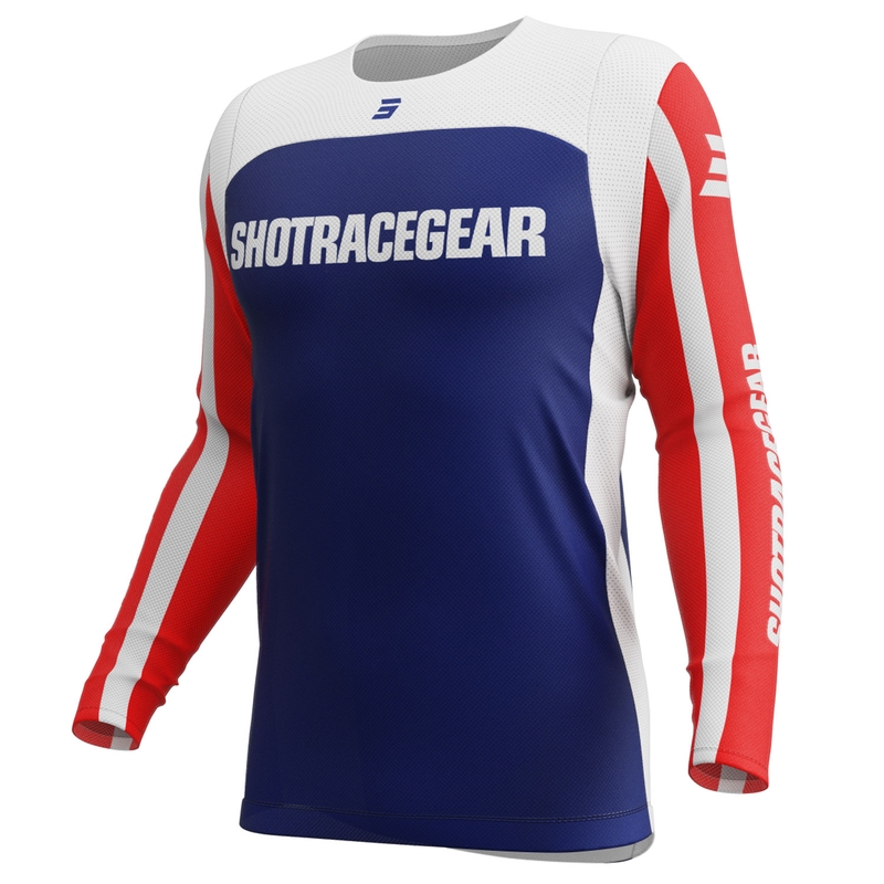 Motocross-Trikot Shot Contact Mythic blau-rot