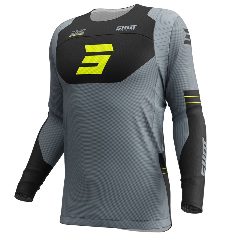 Motocross-Trikot Shot Contact Shield fluo gelb