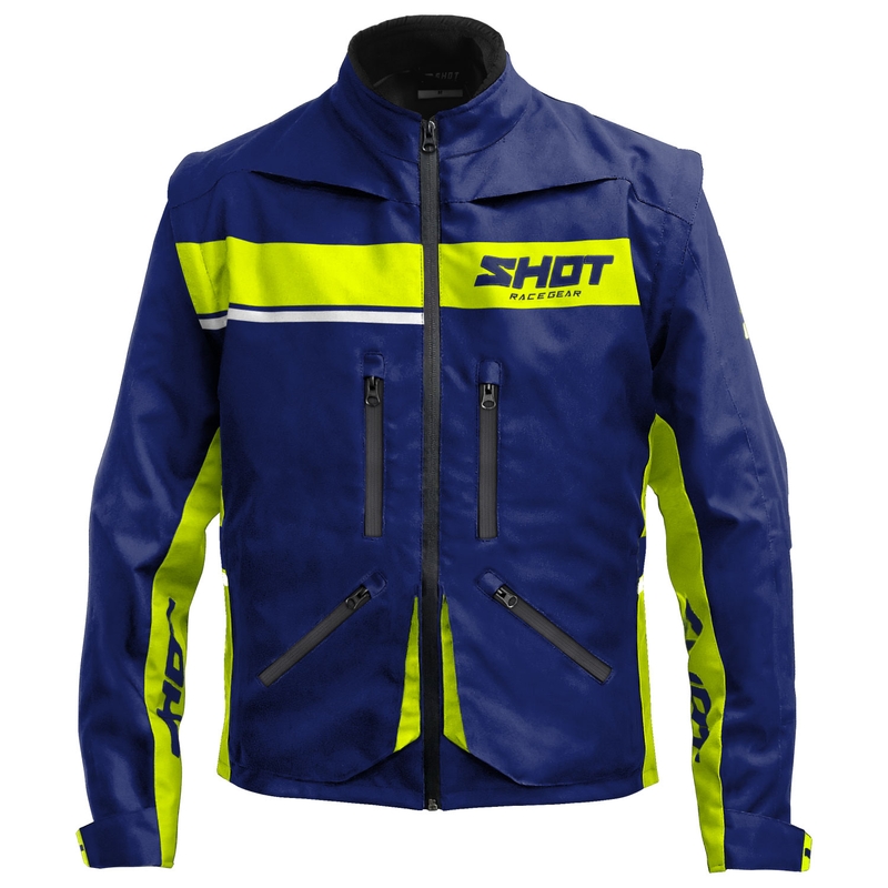 Shot Contact Assault 2.0 Motorradjacke blau-fluogelb