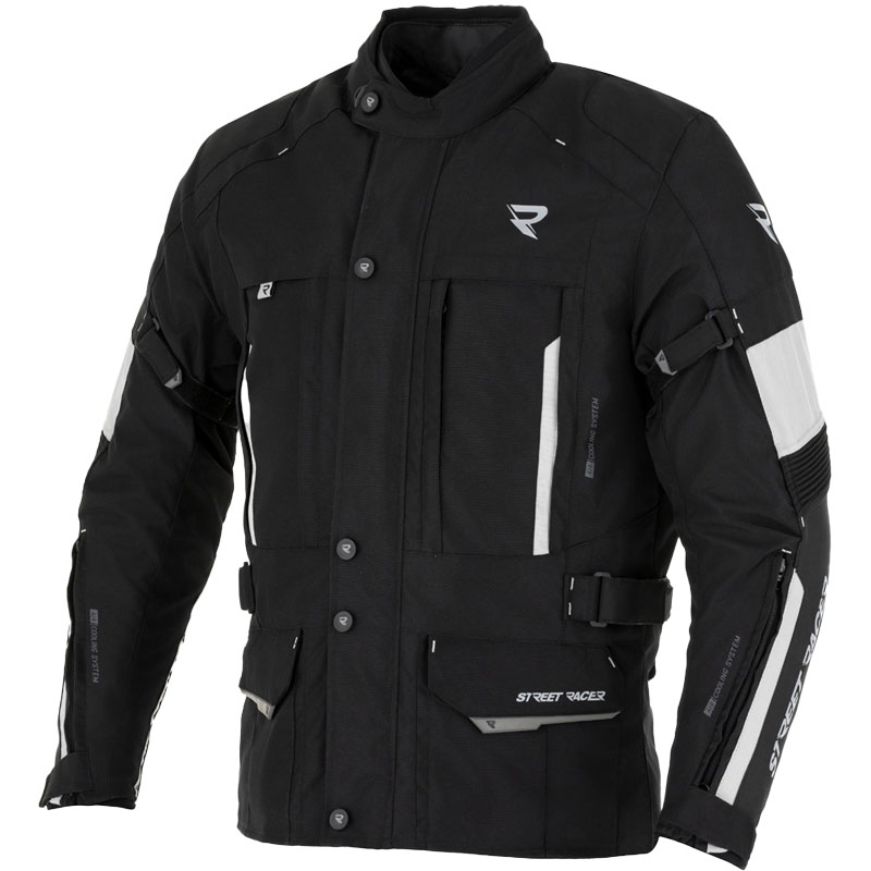 Motorradjacke Street Racer Hilax schwarz-grau
