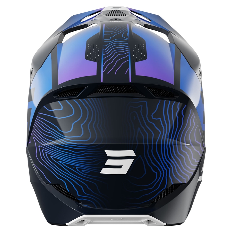 Kinder-Motocross-Helm Shot Furious Apex blau