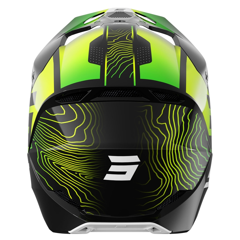 Kinder-Motocross-Helm Shot Furious Apex fluo gelb