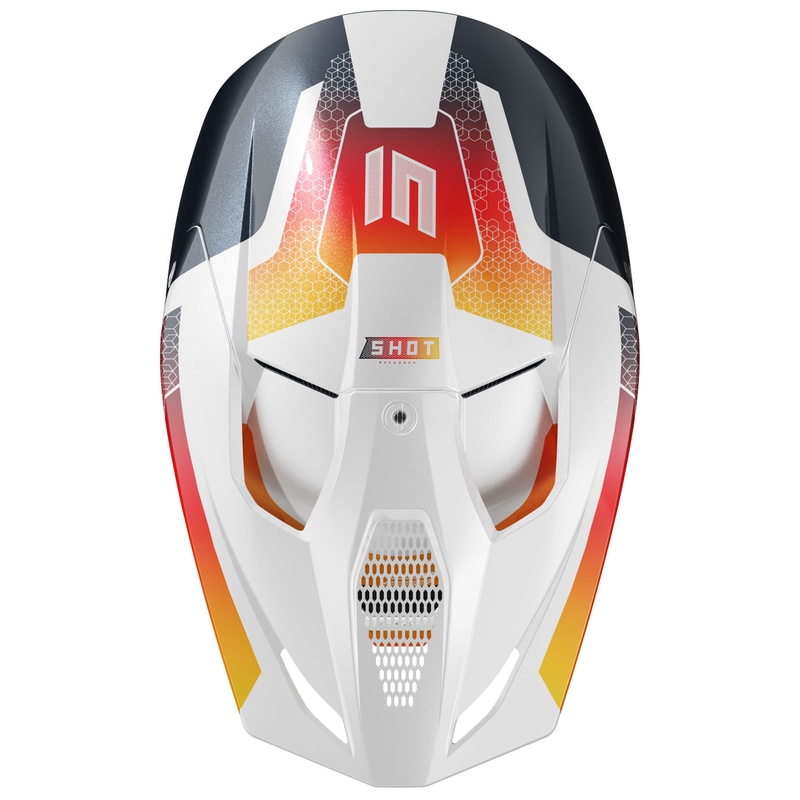 Kinder-Motocross-Helm Shot Furious Phaser blau-rot