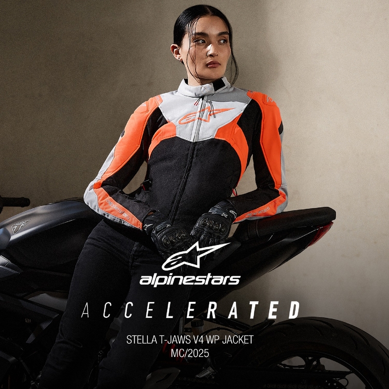 Damen-Motorradjacke Alpinestars Stella T-Jaws 4 Waterproof Schwarz-Grau-Fluorot