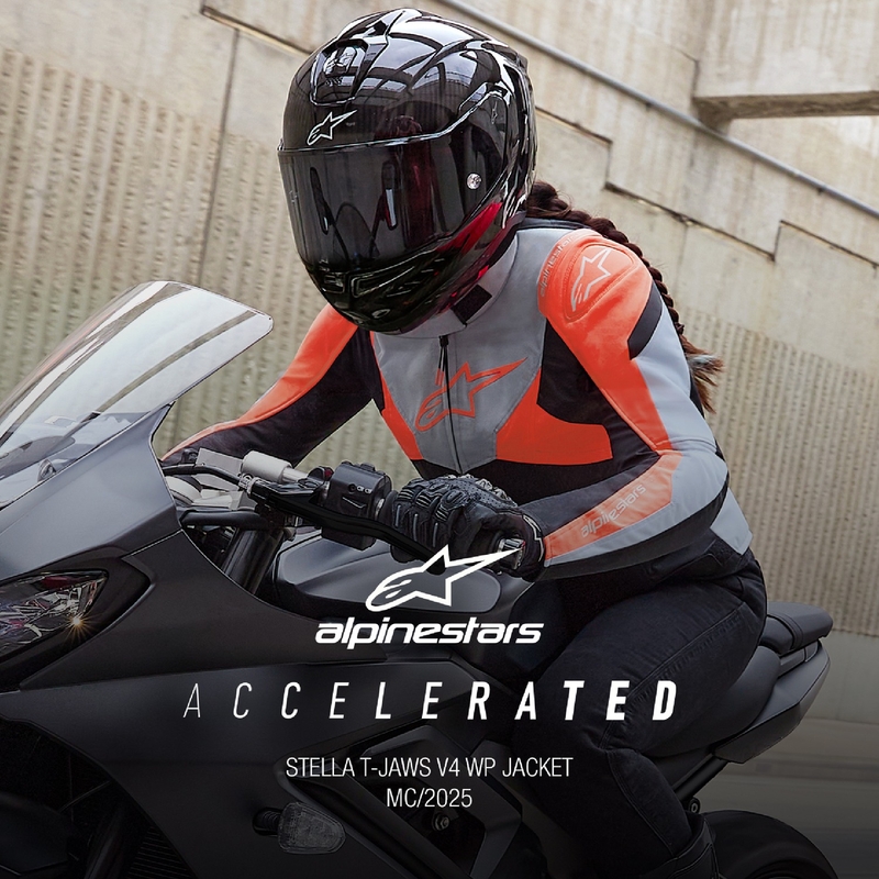 Damen-Motorradjacke Alpinestars Stella T-Jaws 4 Waterproof Schwarz-Grau-Fluorot