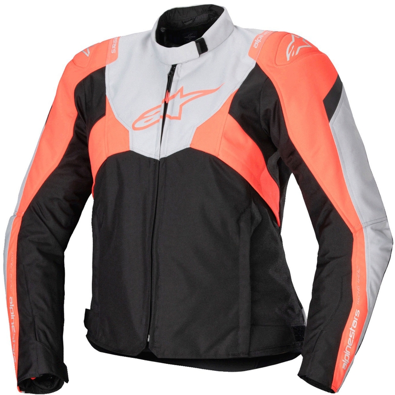 Damen-Motorradjacke Alpinestars Stella T-Jaws 4 Waterproof Schwarz-Grau-Fluorot