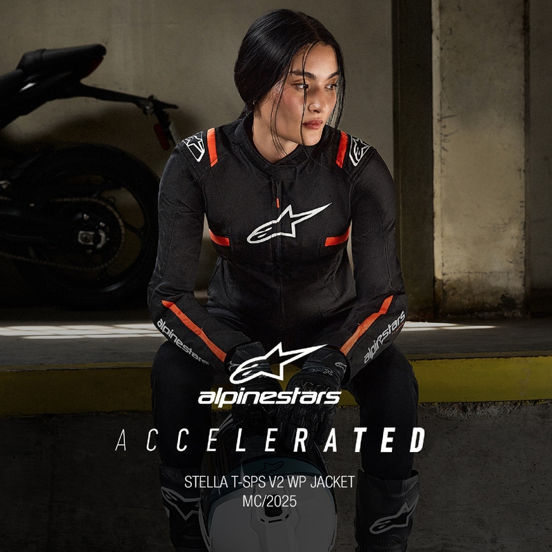 Damen-Motorradjacke Alpinestars Stella T-SPS 2 Wasserdicht Schwarz-Weiß-Fluorot