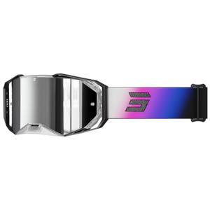 Motocross-Brille Shot Lite Astral blau-rosa mit silbernem Iridium-Plexiglas