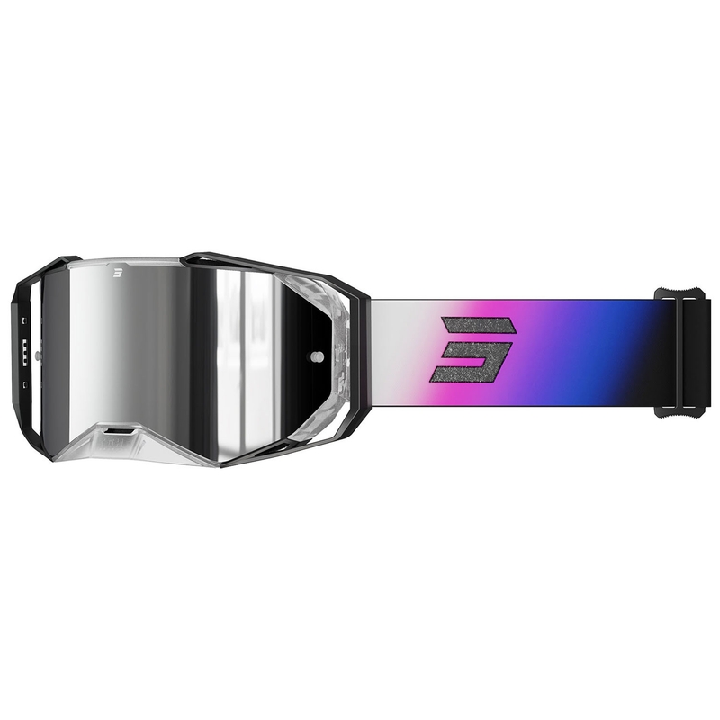 Motocross-Brille Shot Lite Astral blau-rosa mit silbernem Iridium-Plexiglas