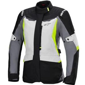Damen-Motorradjacke Alpinestars Stella ST-1 Wasserdicht grau-schwarz-fluogelb
