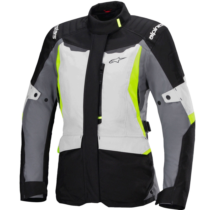 Damen-Motorradjacke Alpinestars Stella ST-1 Wasserdicht grau-schwarz-fluogelb