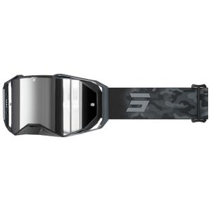 Motocross-Brille Shot Lite Patrol grau mit silbernem Iridium-Plexiglas