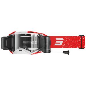 Motocross-Brille Shot Lite Roll-Off Mist rot mit klarem Plexiglas