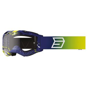 Kinder-Motocross-Brille Shot Rocket Kid 2.0 Tropfenblau mit klarem Plexiglas