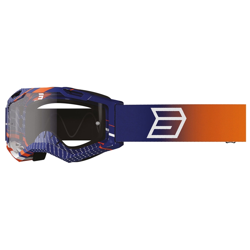 Kinder-Motocross-Brille Shot Rocket Kid 2.0 Drop Orange mit klarem Plexiglas