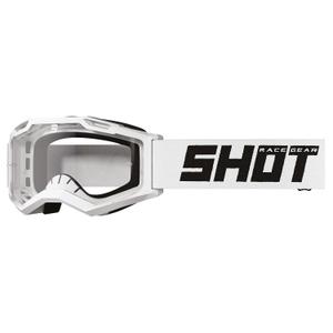 Kinder-Motocross-Brille Shot Rocket Kid 2.0 einfarbig weiß mit klarem Plexiglas