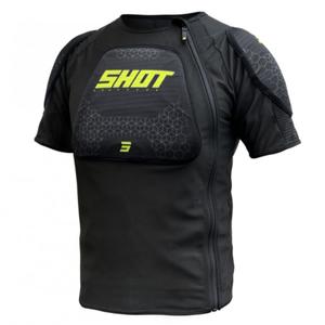 Kinder-Körperschutz Shot Airlight T-Shirt schwarz-fluo gelb
