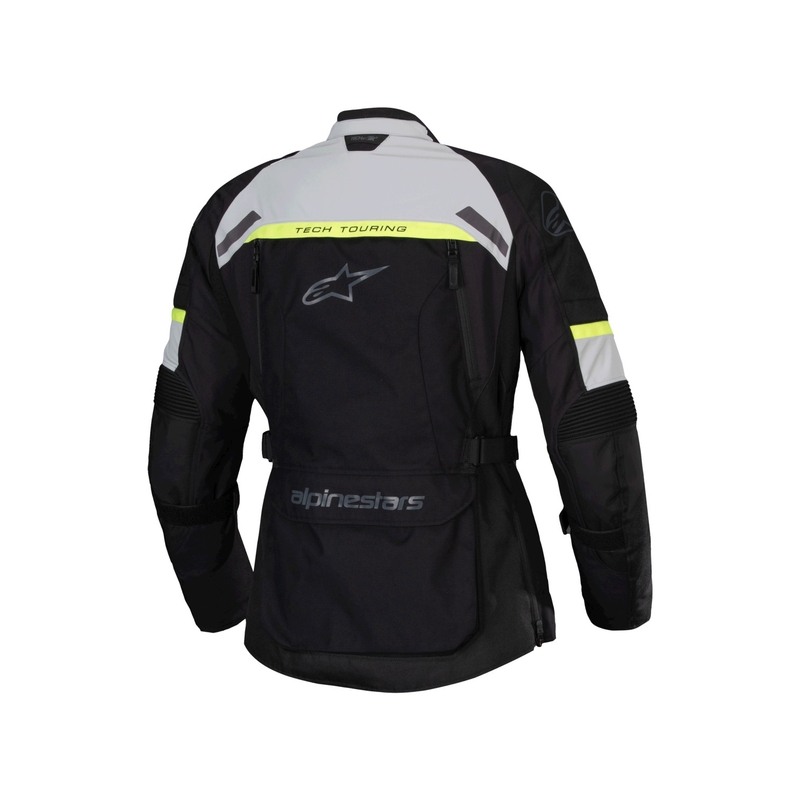 Damen-Motorradjacke Alpinestars Stella Bogota PRO Drystar Schwarz-Grau-Fluo-Gelb