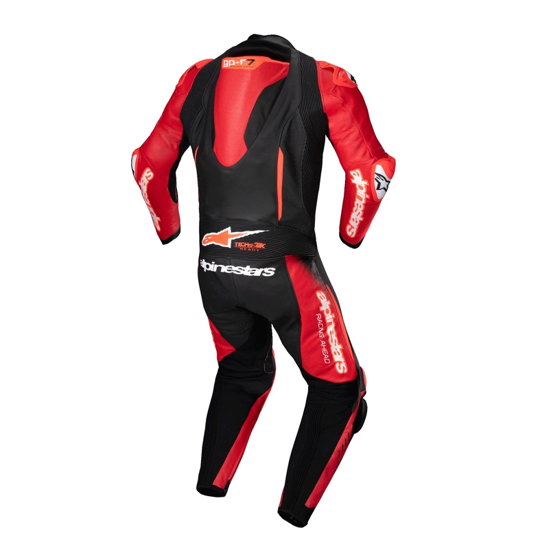 Alpinestars GP-R7 Tech-Air-fähiger/kompatibler einteiliger Lederkombi schwarz-rot