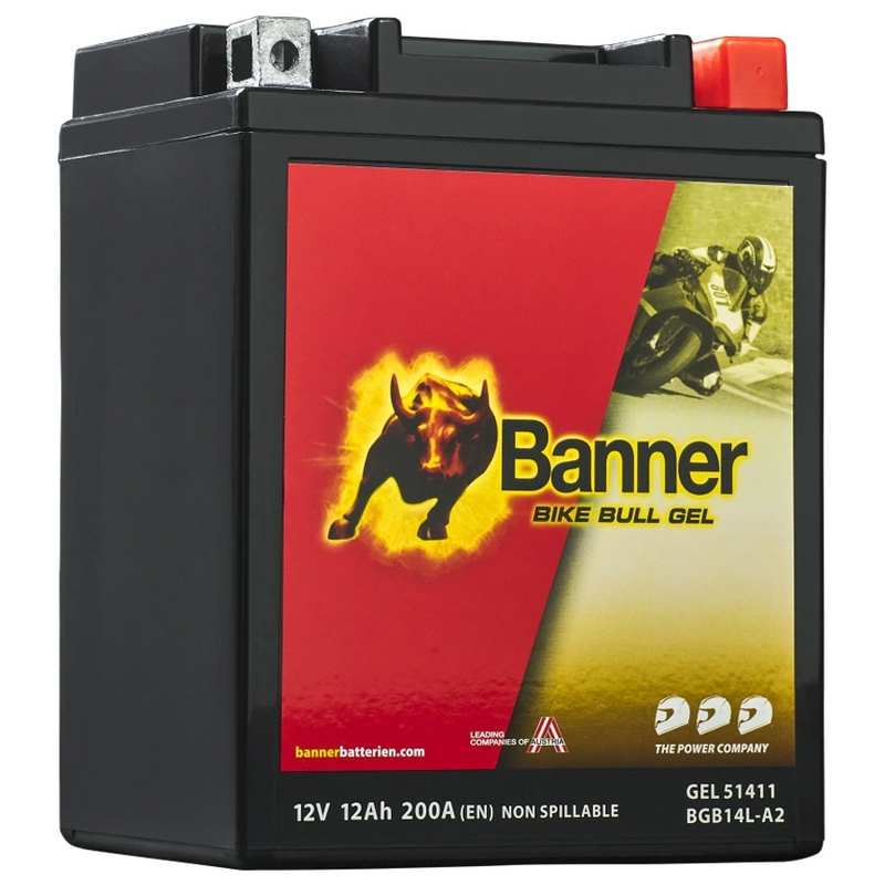 Gel-Motorradbatterie Banner Bike Bull GEL 514 11/BGB14L-A2 - GB14L-A2 12V, 12Ah, 200A