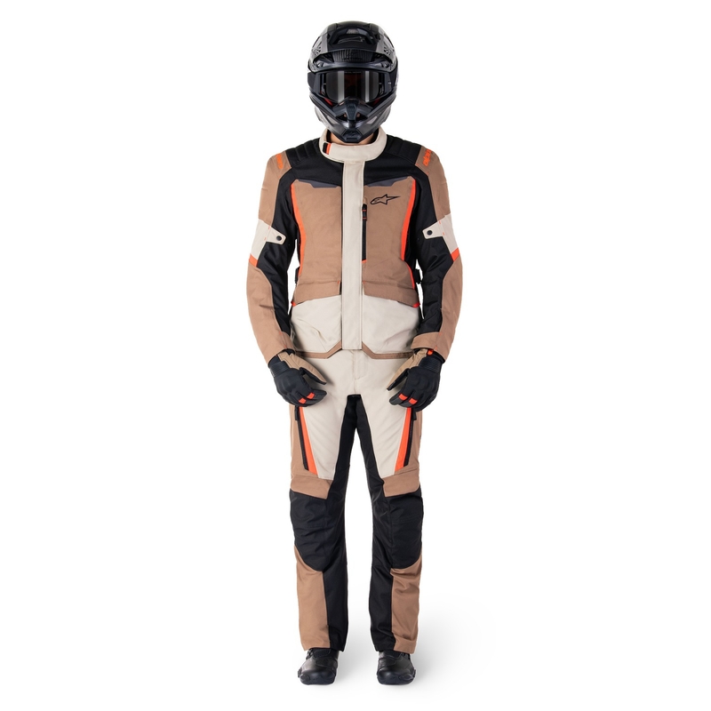 Alpinestars ST-1 Wasserdichte Motorradhose Khaki-Sand-Schwarz-Fluorot