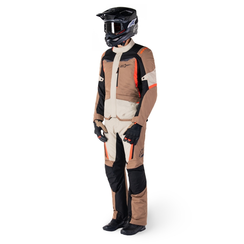 Alpinestars ST-1 Wasserdichte Motorradhose Khaki-Sand-Schwarz-Fluorot