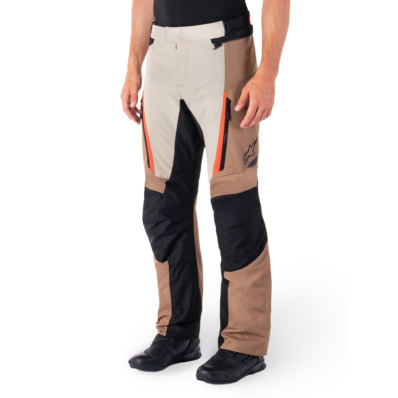 Alpinestars ST-1 Wasserdichte Motorradhose Khaki-Sand-Schwarz-Fluorot