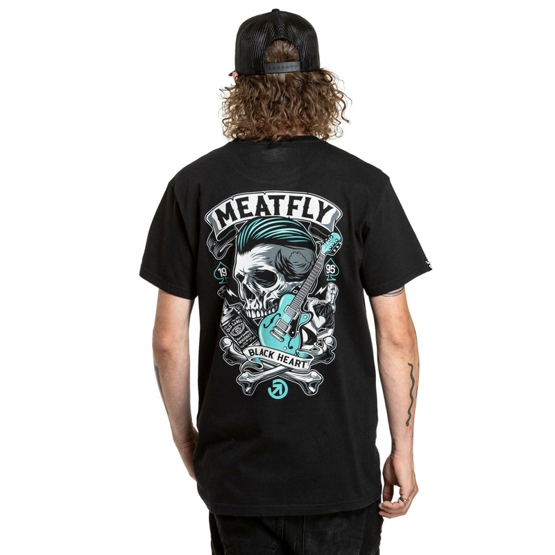 Meatfly Whiskey Boy schwarzes T-Shirt