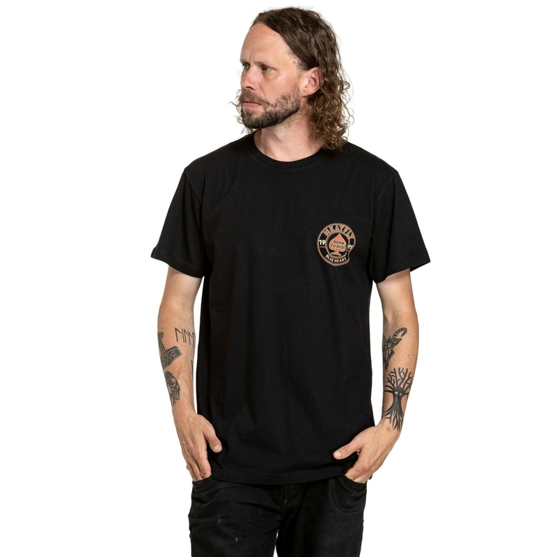 T-Shirt Meatfly Born To Ride schwarz