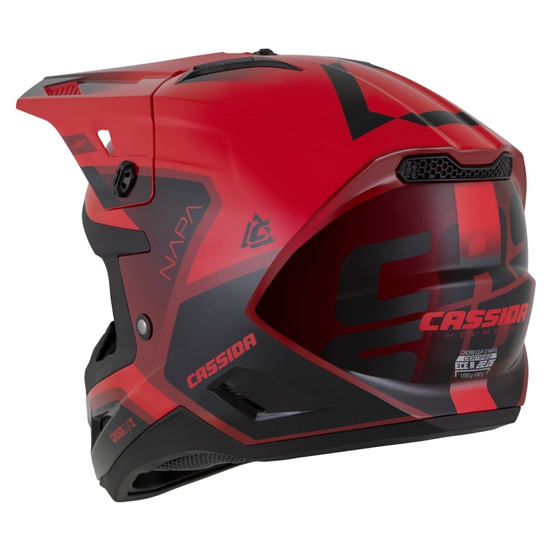 Cassida Cross Cup 2 Motorrad-Motocross-Helm Napa Red Pearl-Lila-Schwarz