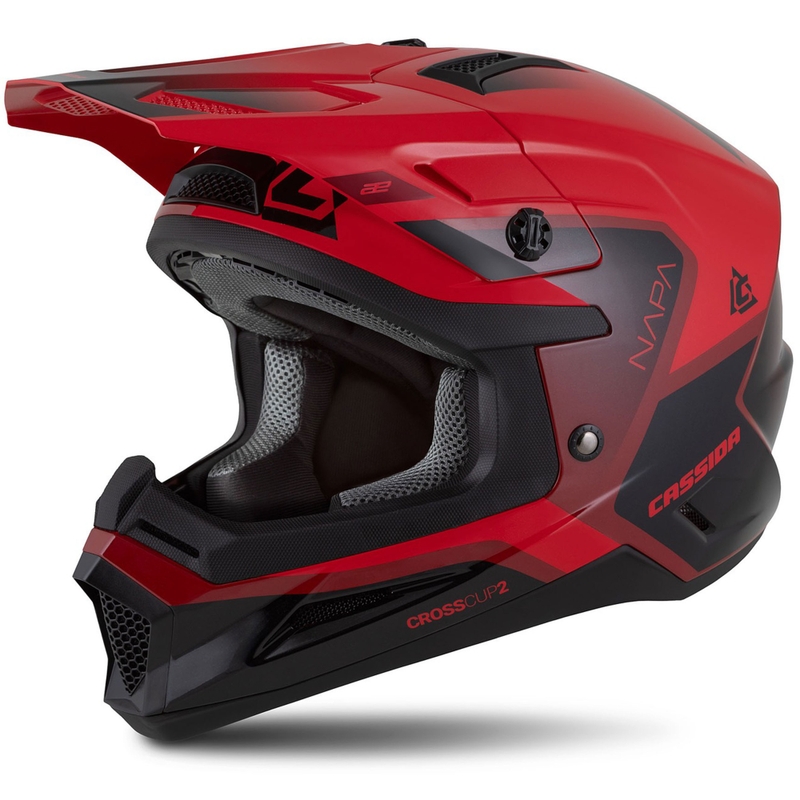 Cassida Cross Cup 2 Motorrad-Motocross-Helm Napa Red Pearl-Lila-Schwarz
