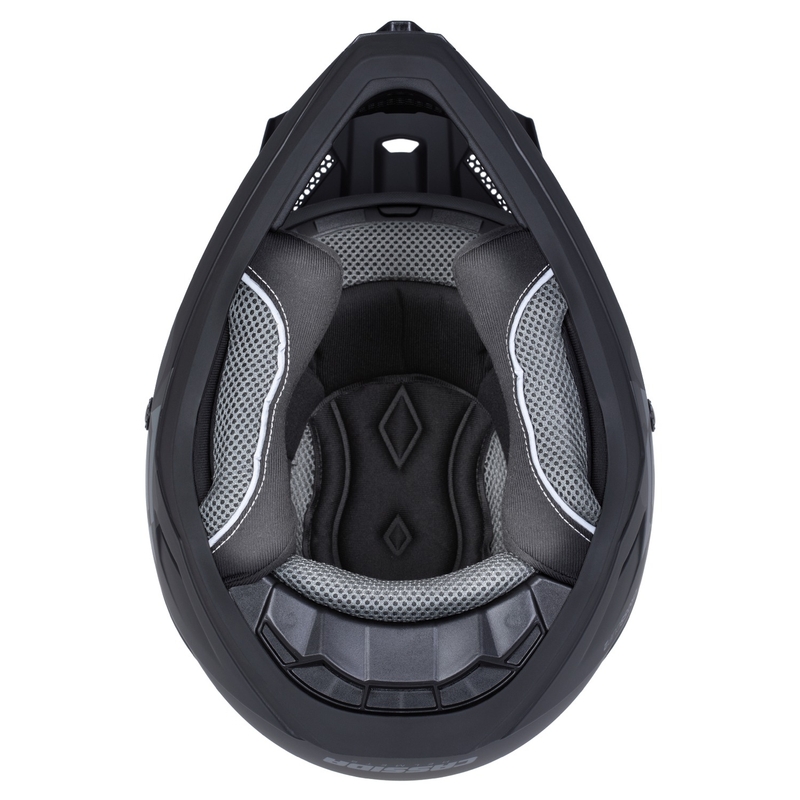 Motocross-Motorradhelm Cassida Cross Cup 2 Napa fluo gelb-schwarz-perlgrau