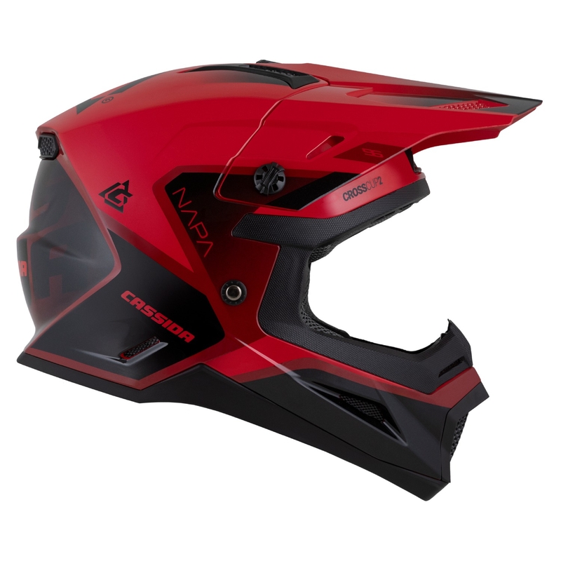 Cassida Cross Cup 2 Napa Pearl Rot-Lila-Schwarz Kinder-Motocross-Motorradhelm