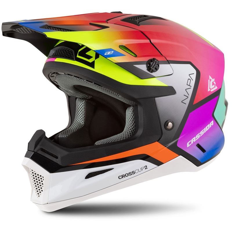 Cassida Cross Cup 2 Napa Pearl Mehrfarbiger Kinder-Motocross-Helm