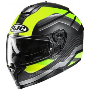 Integrierter Motorradhelm HJC C70N Belis MC3HSF fluo gelb-schwarz