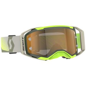 SCOTT Prospect 2.0 AMP Motocross-Brille Khaki-Fluogelb mit goldener Linse