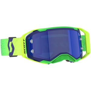 SCOTT Prospect 2.0 AMP Lila-Fluo Gelbe Motocross-Brille mit blau verspiegeltem Plexiglas