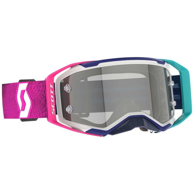 Motocross-Brille SCOTT Prospect 2.0 LS blau-rosa mit lichtempfindlichem Plexiglas