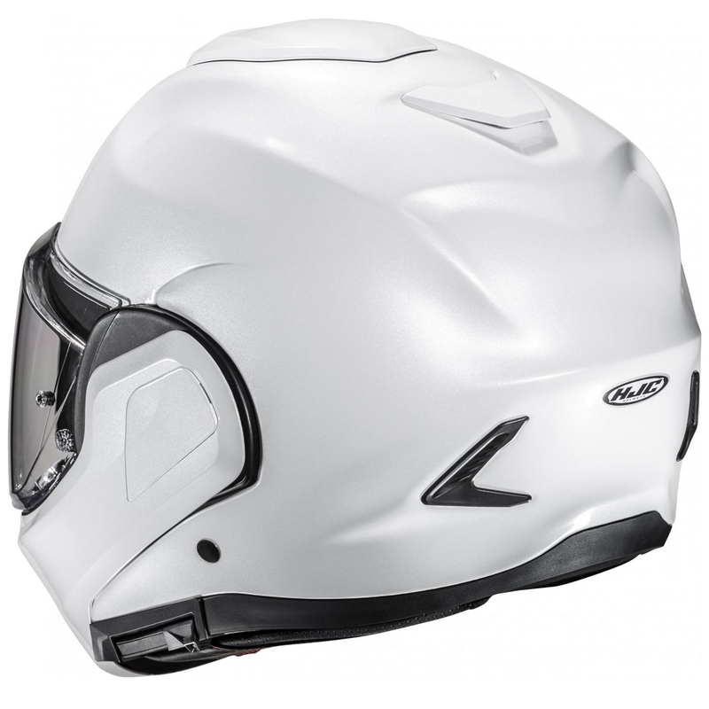 Klappbarer Motorradhelm HJC F100 Solid Perlweiß