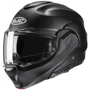 Klappbarer Motorradhelm HJC F100 Solid Semi Flat schwarz