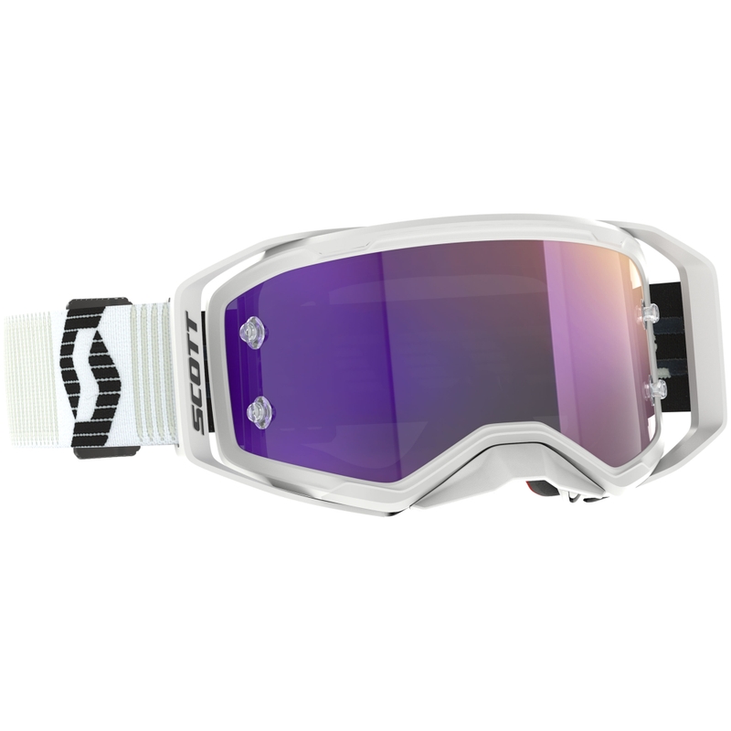 SCOTT Prospect 2.0 Motocrossbrille weiß-schwarz mit lila Plexiglas