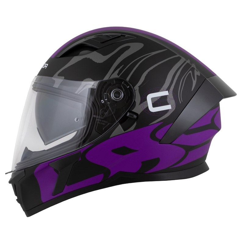 Cassida Orbit Multivers Integralhelm mattschwarz-lila-grau-weiß