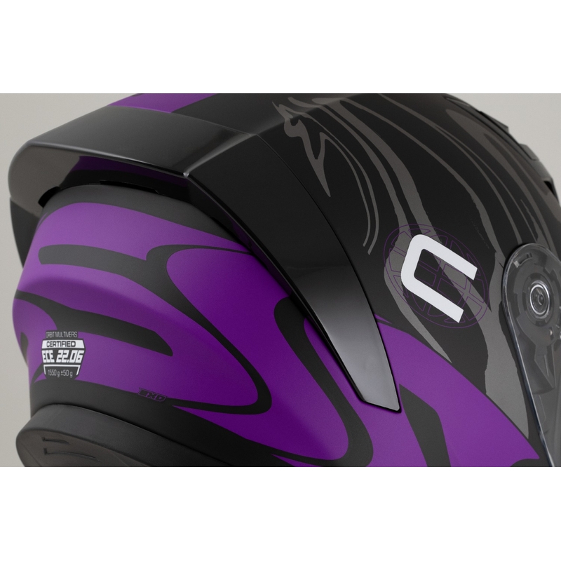 Cassida Orbit Multivers Integralhelm mattschwarz-lila-grau-weiß